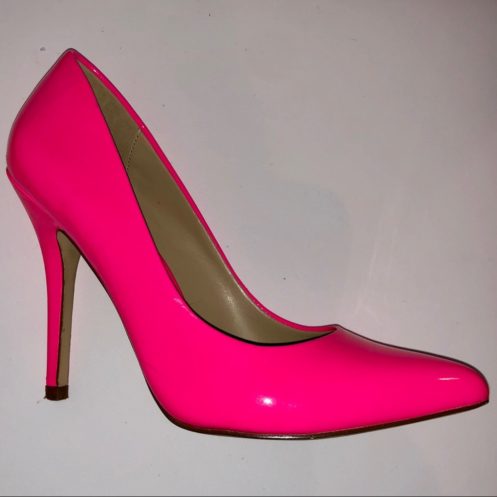 Neon Pink Aldo Patent Leather Pumps